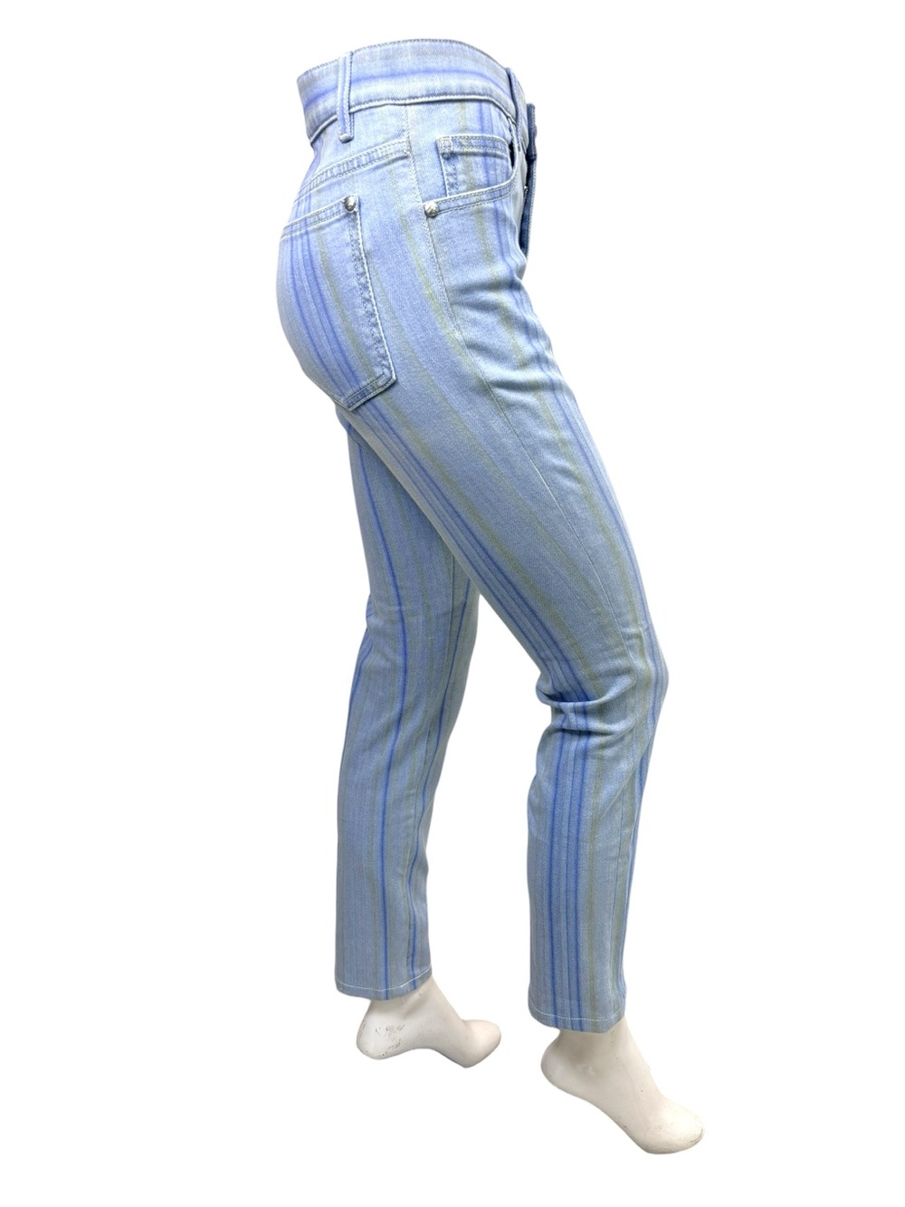 Chanel Spring 2006 Striped Denim Jeans FR 36 - Picture 2 of 9